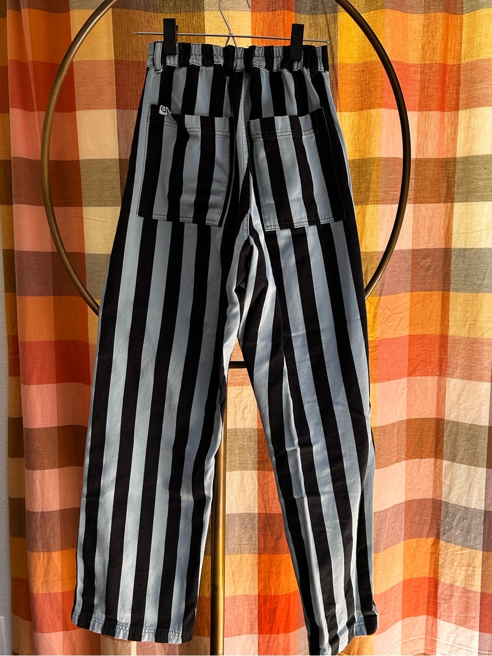 Big Bud Press Striped Work Pants - Blue Stripes - Picture 3 of 6
